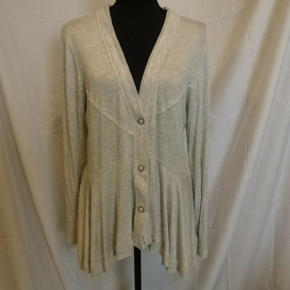 CHA CHA VENTE gray bohemia boho peasant tunic